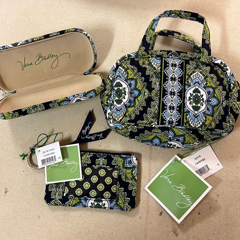 Vera Bradley suite of goodies.  Cambridge pattern.